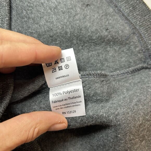 Swannies Golf Wolff Fleece Pullover 1/4 Snap Men’s large Charcoal-Navy Pullover - Picture 8 of 8